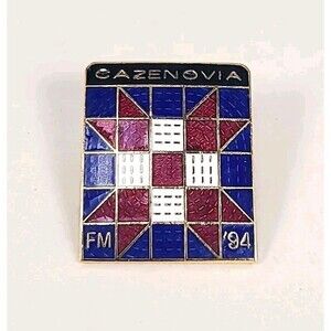Vintage Cazenovia NY Souvenir Lapel Pin 1994 Folks March
